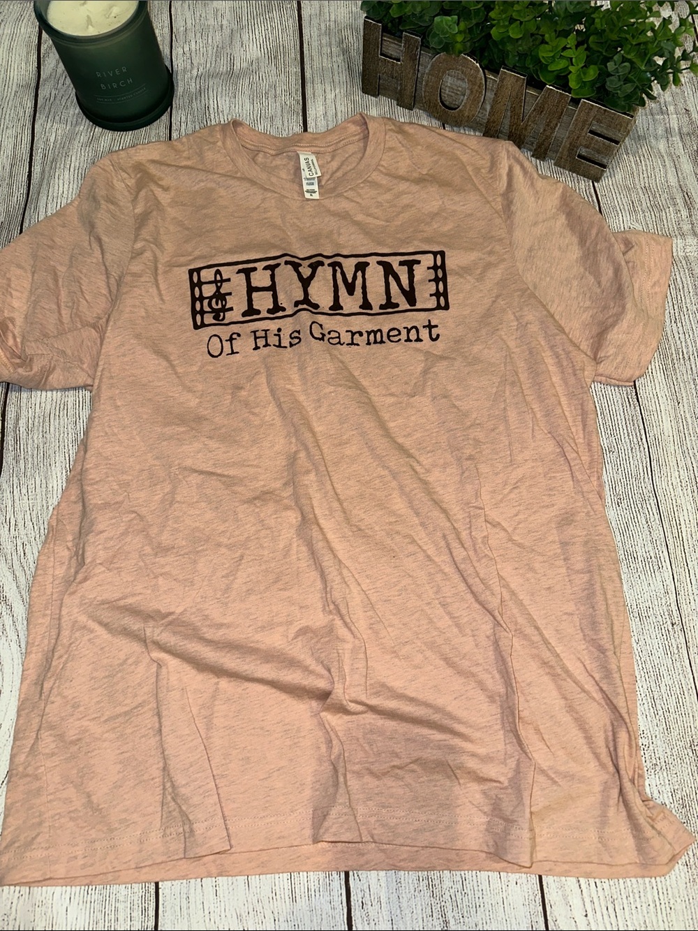 HYMN Of His Garment  T-Shirt — Light Peach